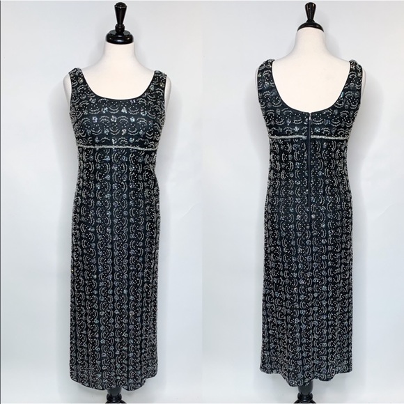 VINTAGE Regalia Silk Sequin Beaded Dress - Picture 2 of 7